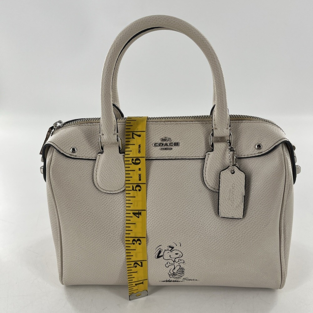 Coach Peanuts Limited Edition Snoopy Mini Bennett Satchel Crossbody White Chalk - Picture 14 of 16